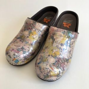 Dansko XP Watercolor Floral Clogs